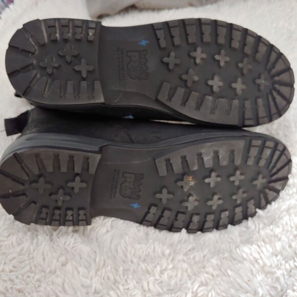 Timberland PRO Hightower Women's Black Leather Chelsea Bootie Boot 9.5 - Picture 10 of 11